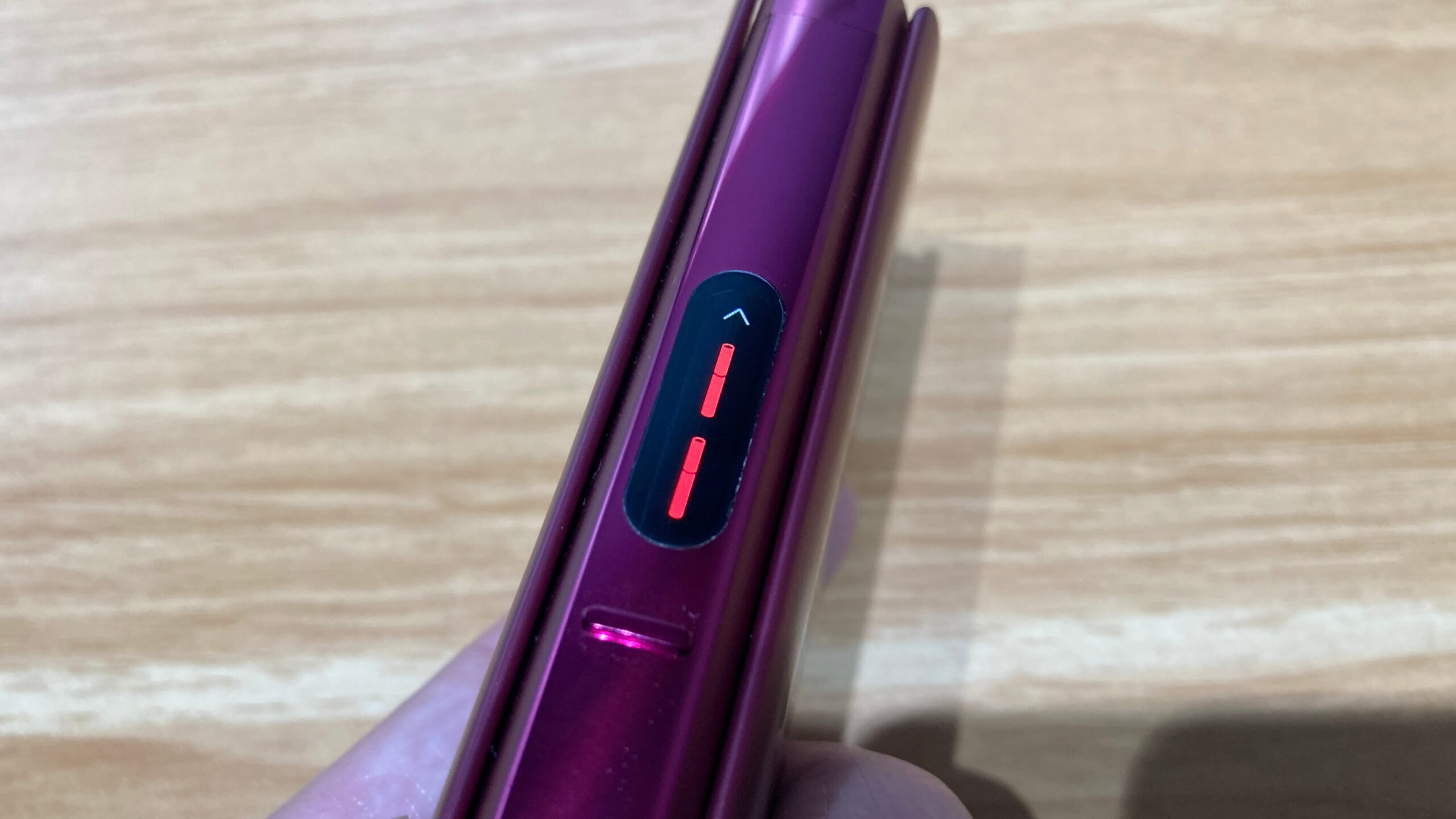 グローヒーロで赤いたばこスティックマークのエラー表示