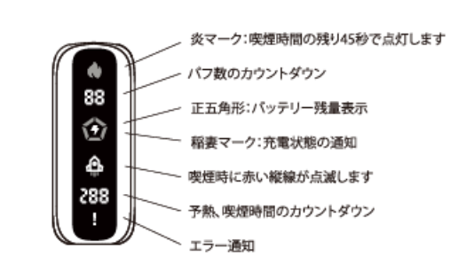 Fasoul Q1 PROの画面表示の意味